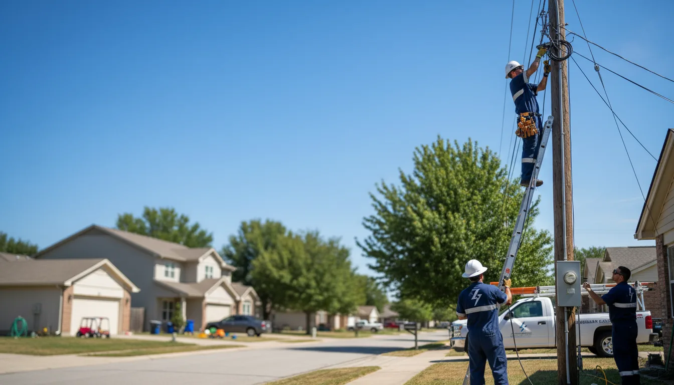 Residential electrician providing installation services in Yorktown, TX